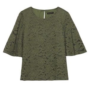 Banana Republic Lace Bell Sleeve Top